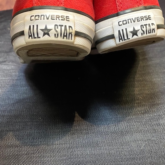 Converse All Star Low - Red Canvas / White Details - Youth size 3 - Picture 9 of 16